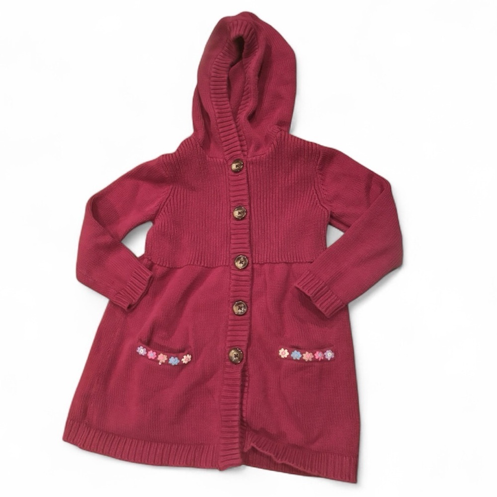 HANNA ANDERSSON EUC GIRLS HOODIE HOODED SWEATER CARDIGAN TOP TOPS SIZE 4 100